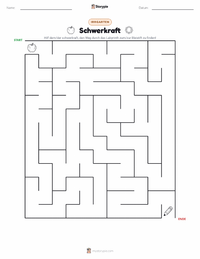 Schwerkraft druckbare Arbeitsblatt Vorschau