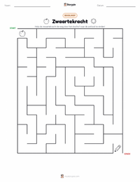 Zwaartekracht afdrukbare werkblad voorbeeld