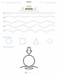 Gravity printable worksheet preview