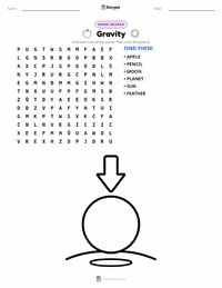 Gravity printable worksheet preview