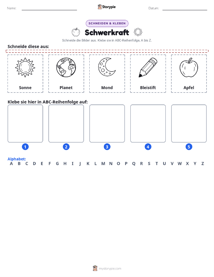 Schneiden & Einfügen Alphabet