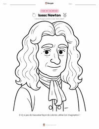 Page de coloriage Isaac Newton pour les enfants