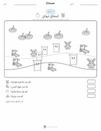معاينة ورقة العمل القابلة للطباعة إسحاق نيوتن