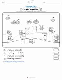 Isaac Newton printable worksheet preview