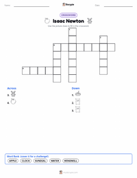Isaac Newton printable worksheet preview