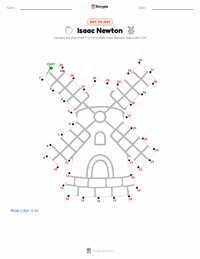 Isaac Newton printable worksheet preview