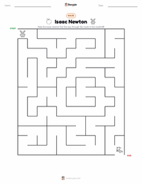 Isaac Newton printable worksheet preview