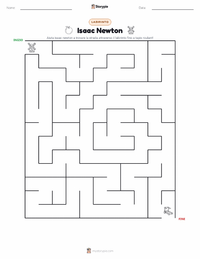 Anteprima della scheda stampabile di Isaac Newton