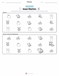 Isaac Newton printable worksheet preview
