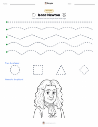 Isaac Newton printable worksheet preview