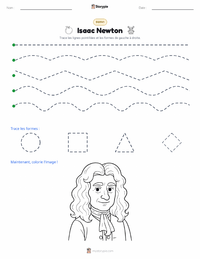 Aperçu de la feuille de travail imprimable Isaac Newton