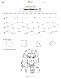 Podgląd drukowalnego arkusza ćwiczeń Isaac Newton