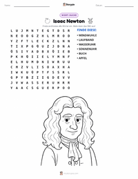 Isaac Newton druckbare Arbeitsblatt Vorschau