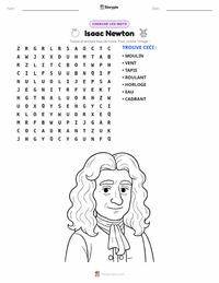 Aperçu de la feuille de travail imprimable Isaac Newton
