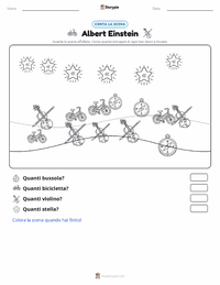 Anteprima della scheda stampabile di Albert Einstein
