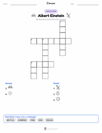 Albert Einstein printable worksheet preview