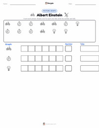 Albert Einstein printable worksheet preview