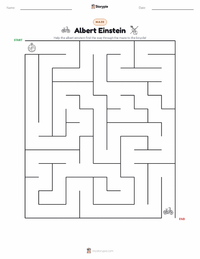Albert Einstein printable worksheet preview