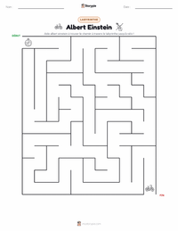 Aperçu de la feuille de travail imprimable Albert Einstein