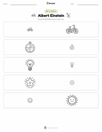 Albert Einstein printable worksheet preview