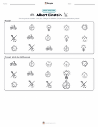 Albert Einstein printable worksheet preview