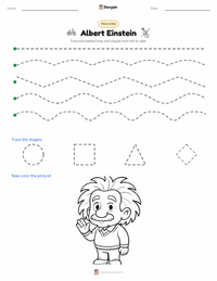 Albert Einstein printable worksheet preview