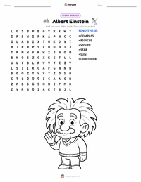 Albert Einstein printable worksheet preview