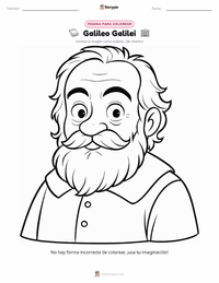 Vista previa de la hoja de trabajo imprimible de Galileo Galilei