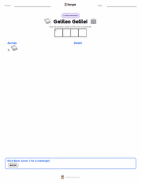 Galileo Galilei printable worksheet preview