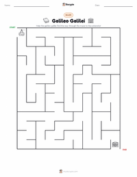 Galileo Galilei printable worksheet preview