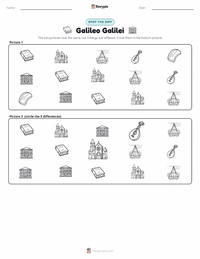 Galileo Galilei printable worksheet preview