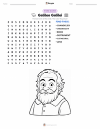 Galileo Galilei printable worksheet preview
