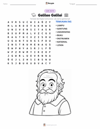 Prabaca lembar kerja cetak Galileo Galilei