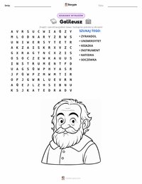 Podgląd drukowalnego arkusza ćwiczeń Galileo Galilei