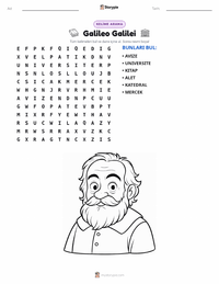 Galileo Galilei yazdırılabilir çalışma sayfası önizlemesi