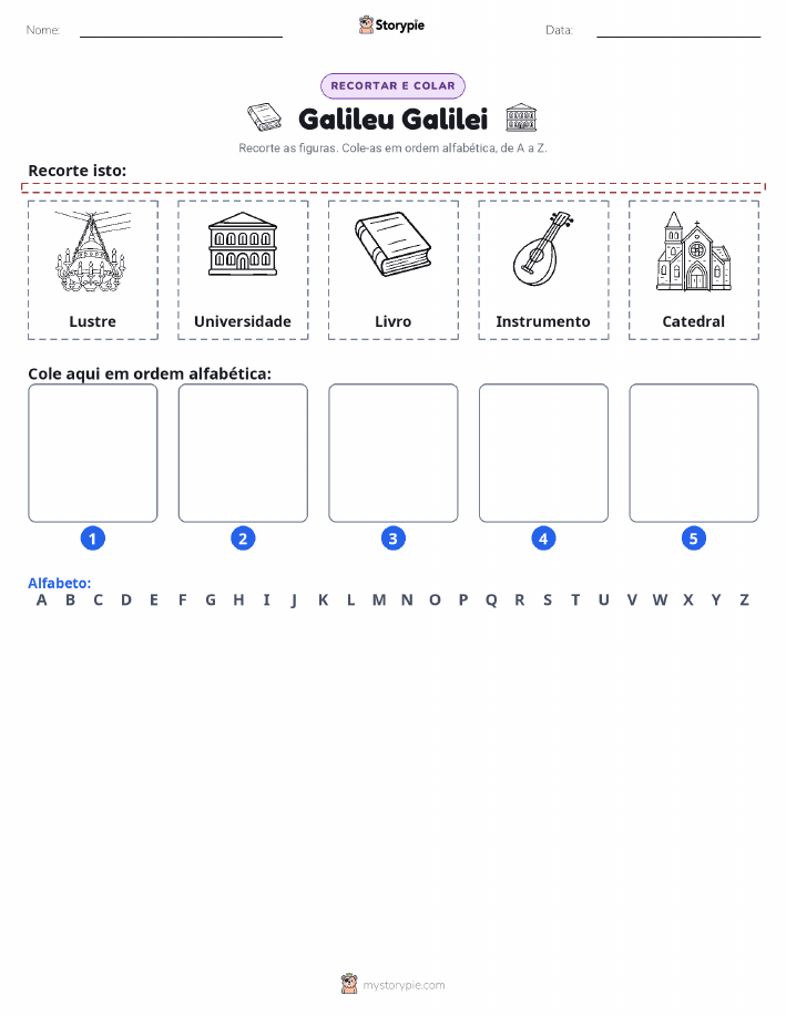Recortar & Colar Alfabeto