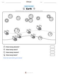 Earth printable worksheet preview