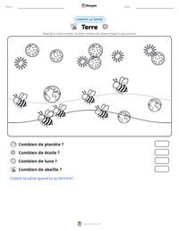 Aperçu de la feuille de travail imprimable Terre