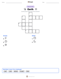 Earth printable worksheet preview