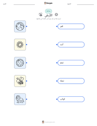 ورقة عمل قابلة للطباعة الأرض للأطفال