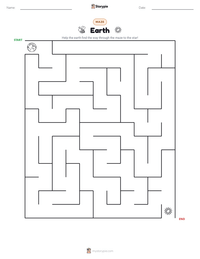 Earth printable worksheet preview
