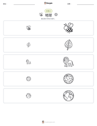 地球 可打印工作表预览