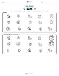 Earth printable worksheet preview
