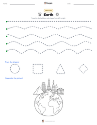Earth printable worksheet preview