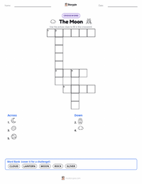 The Moon printable worksheet preview