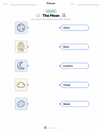 The Moon printable worksheet for kids