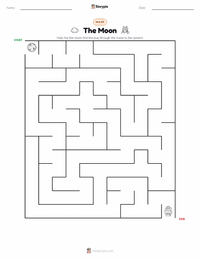 The Moon printable worksheet preview