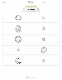 Vista previa de la hoja de trabajo imprimible de Luna