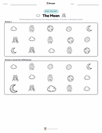 The Moon printable worksheet preview
