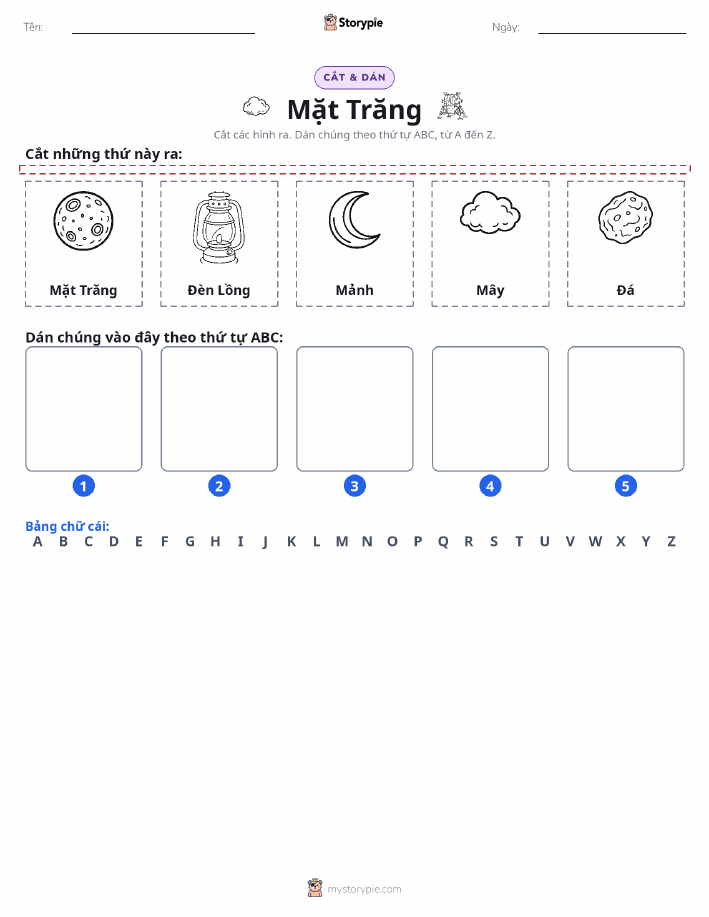 Cắt & Dán Chữ Cái